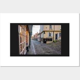 A view down Elm Hill, Norwich Posters and Art